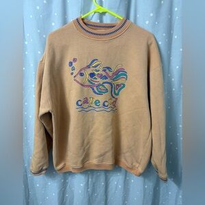 Vintage Cape Cod Colorful Fish Graphic Sweatshirt